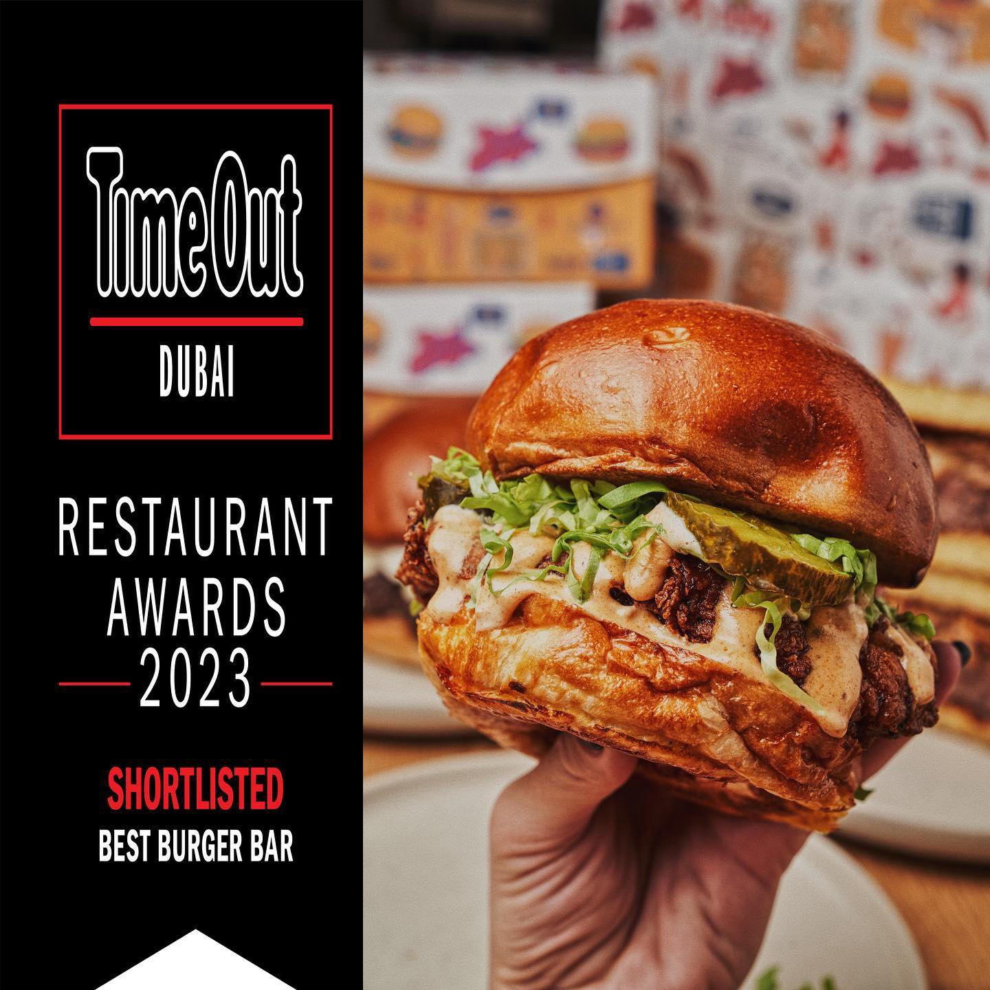 Good Burger is short listed for the #timeoutdubai best burger bar in Dubai